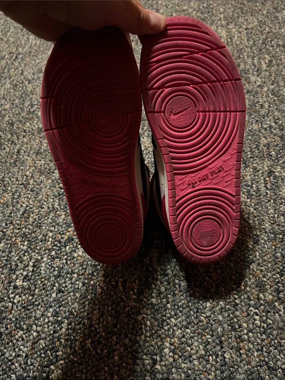 Nike Kids High-Top Sneakers in Pink, Black and White